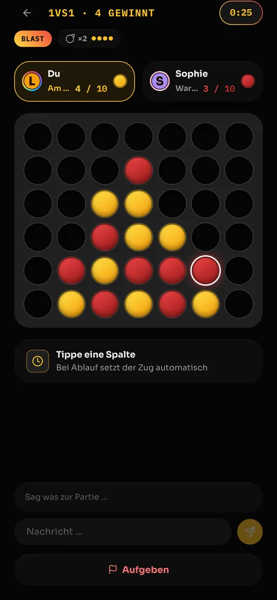 4 gewinnt mit Spezialsteinen