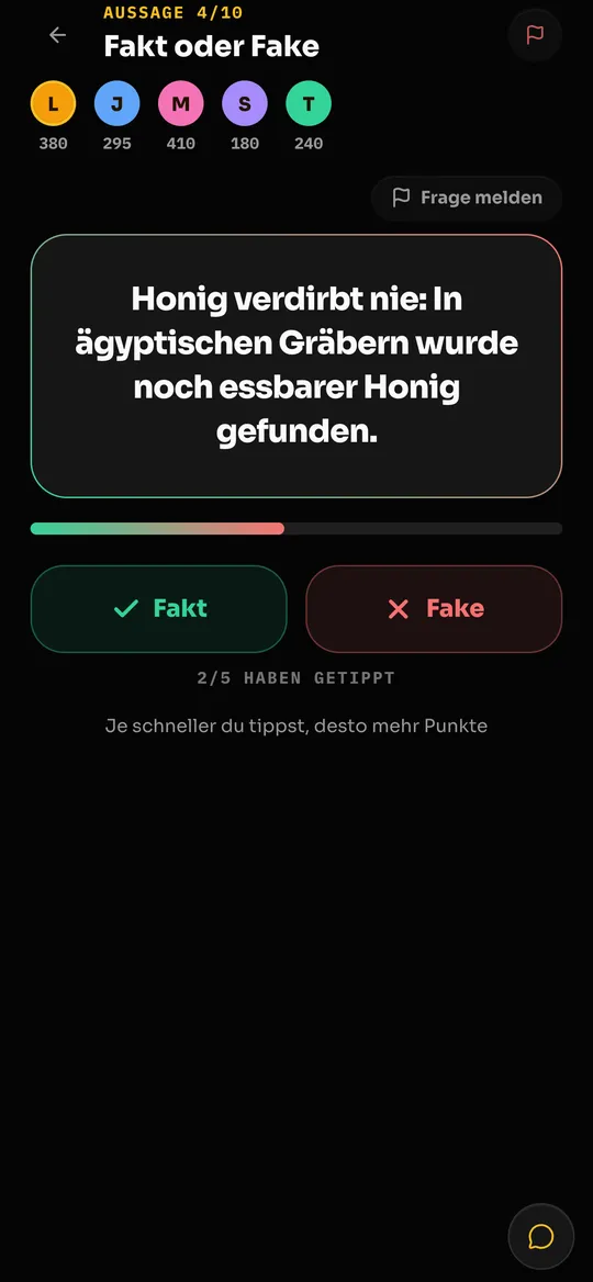 Fakt oder Fake mitten in der Runde