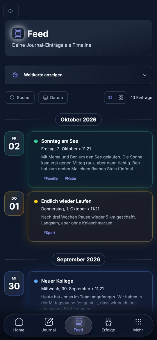 Thankful – Einblick in die App